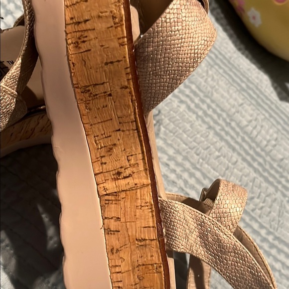 Corkys Tan Sandals with Suede-Like Straps - Picture 7 of 8